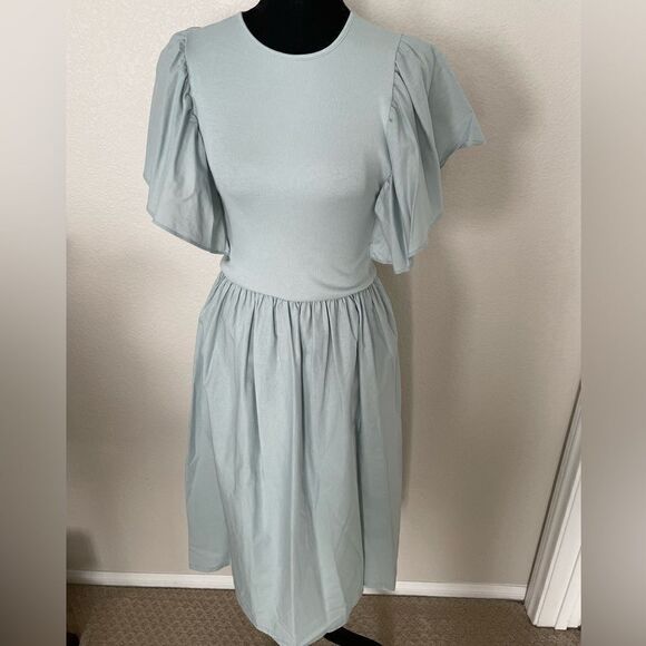 NWT Zara Ruffled Sleeve Dress - Picture 3 of 13